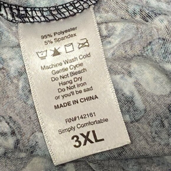 LuLaRoe 3XL Blue & Black Leopard Print Pocket Dress Long Sleeve - Picture 7 of 11